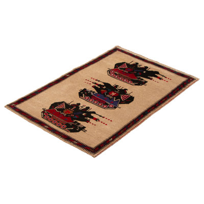 Tapis brun clair Rare War 2 pi 11 po x 4 pi 8 po