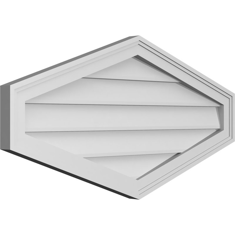 Ventilé vertical à pignon vertical 4/12 po, H 18 po x l 36 po x P 1,5 po
