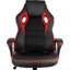  High Back Faux Leather Office Chair – Ergonomic Adjustable Desk Chair With Mesh Fabric, Red Trim, And Padded Armrests