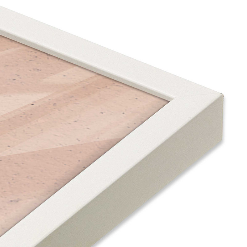 «Confident Blooms I Print», H 17 po x l 13 po, Encadrement de coin ouvert blanc opaque
