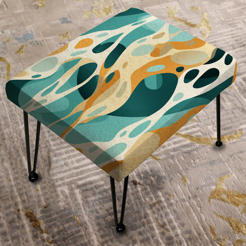 Topaz Giraffe Spots - Abstract Rectangle Ottoman