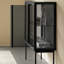 Black Solid Wood+Stainless Steel+Tempered Glass Display Cases-120838263