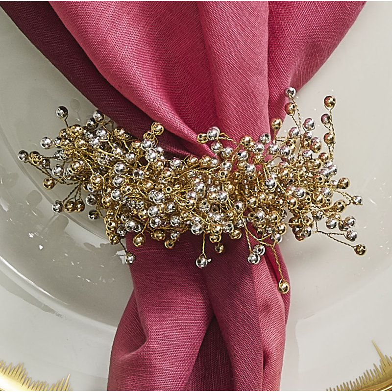 Spray Napkin Ring, Gold/Silver