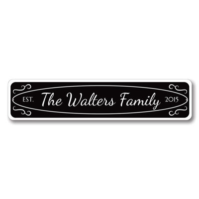 Family Established Date Custom Aluminum Sign