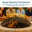 Heavy-Duty Round Steel Mesh Fire Pit Spark Screen with Handle - 24"-1694728852