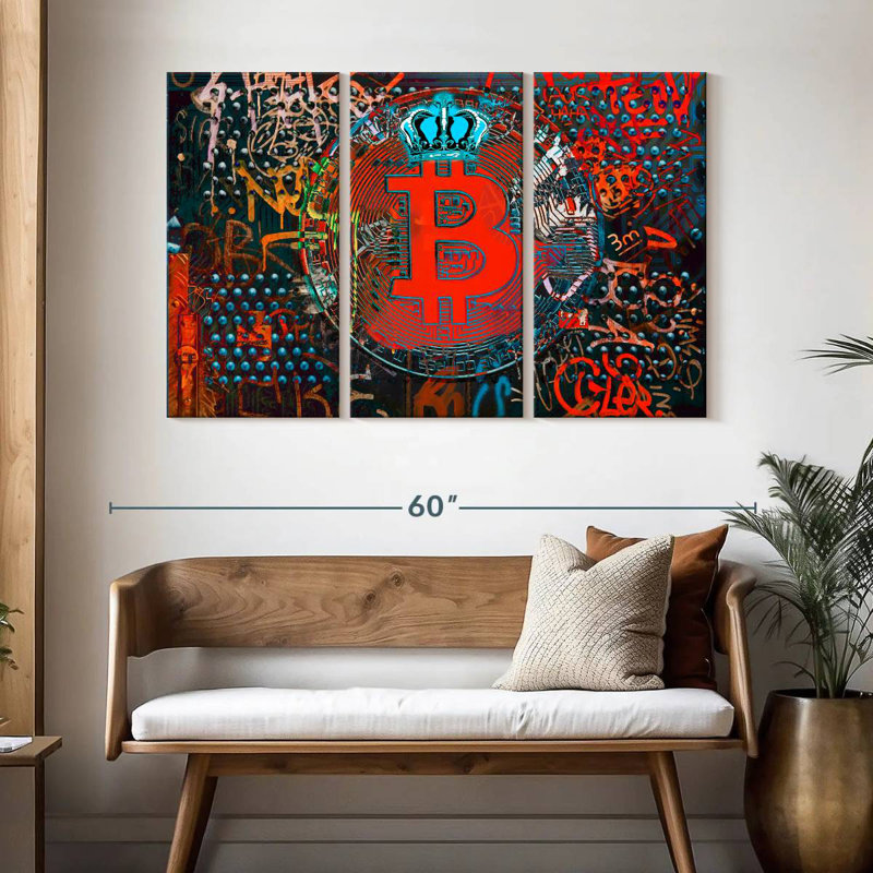 Kerner Bitcoin Graffiti III, H 32 po x l 50 po