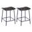 Reza 24" High Leather Tufted Bar Stool-904851422