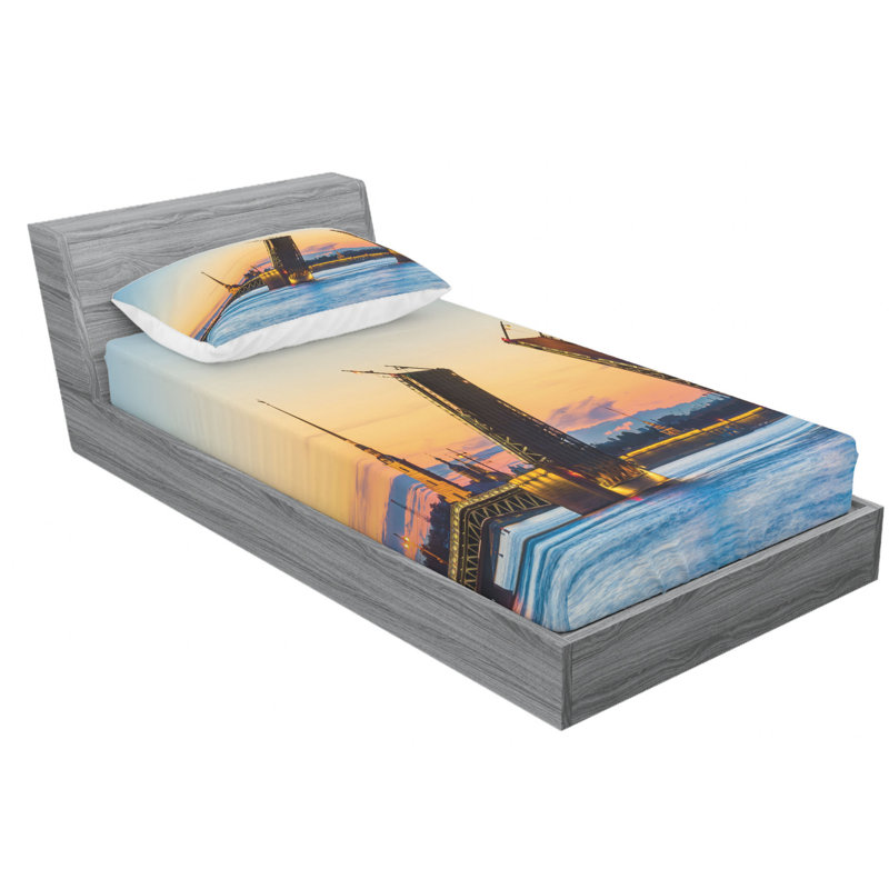 Microfiber Sheet Set, Twin Sheet Set with Fitted Sheet