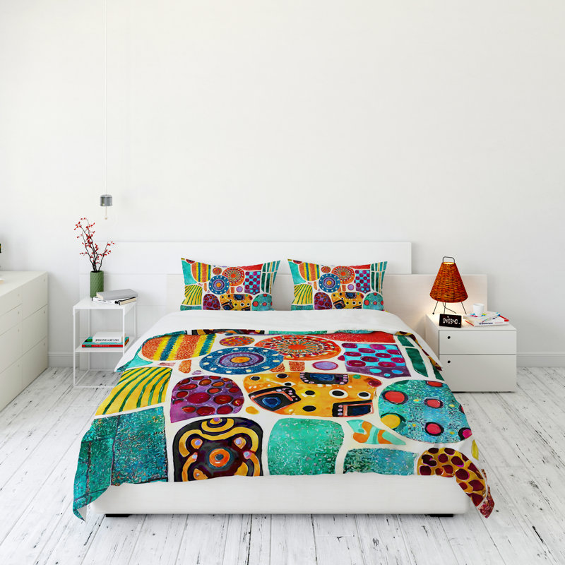 Modern & Contemporary Polyester Duvet Cover, Queen Duvet Cover + 2 Queen Shams