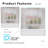 Led Bathroom Medicine Cabinet With Single-Color White Light ,Anti-Fogging ,Easy To Install Aluminum-Plastic Cabinet.(31.5*35.43two-Door)