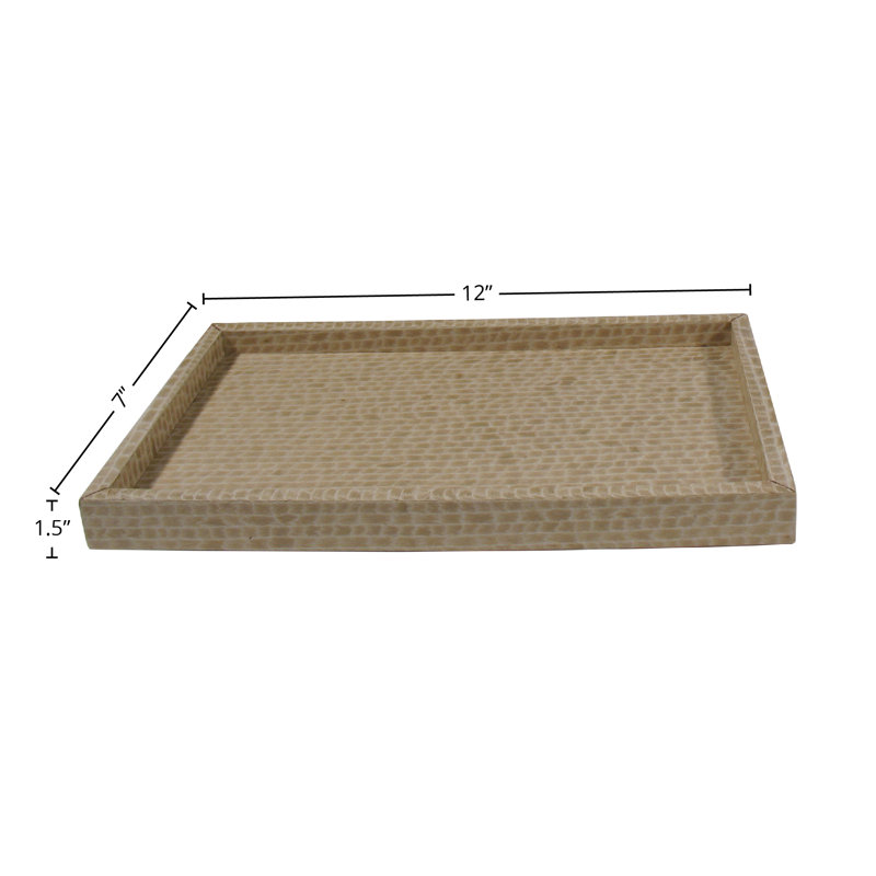 Gray Chevron Wood Veneer Tray