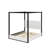Queen Size Upholstered Canopy Bed Frame With Headboard