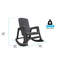 Chaise berçante en espresso, paquet de 2-1206842316
