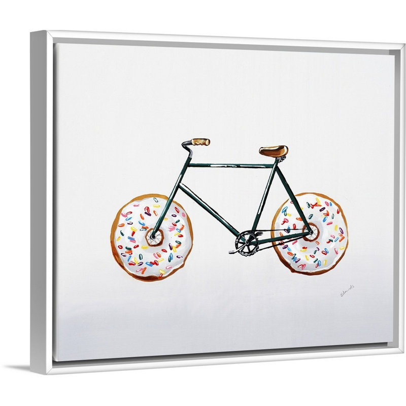 « bouée run i », peinture sur toile, H 21,7 po x l 25,7 po x p 1,75 po, Cadre flottant blanc