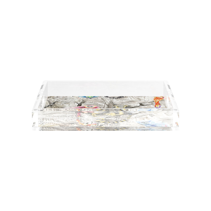 Arcadia Monkeys Acrylic Square Decorative Tray, 12"W x 12"D x 2"H