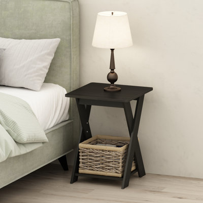 Ebern Designs Duffield Criss-Crossed Nightstand, Bedside Table