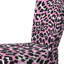 Chaise d'appoint rembourrée rose et noire léopard