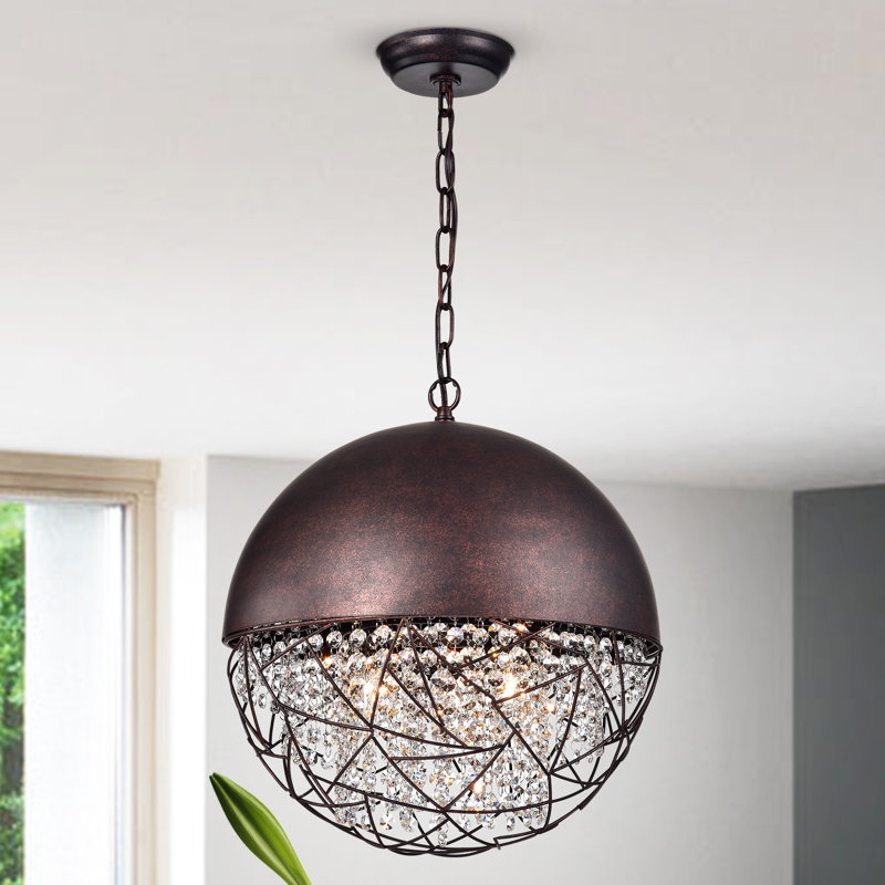Luminaire suspendu sphère unique 3 lumières Saville
