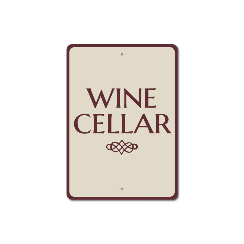 Plaque en aluminium Home Wine Cellar, H 18 po x l 12 po x P 0,06 po