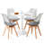 4 Clear Grey Chairs