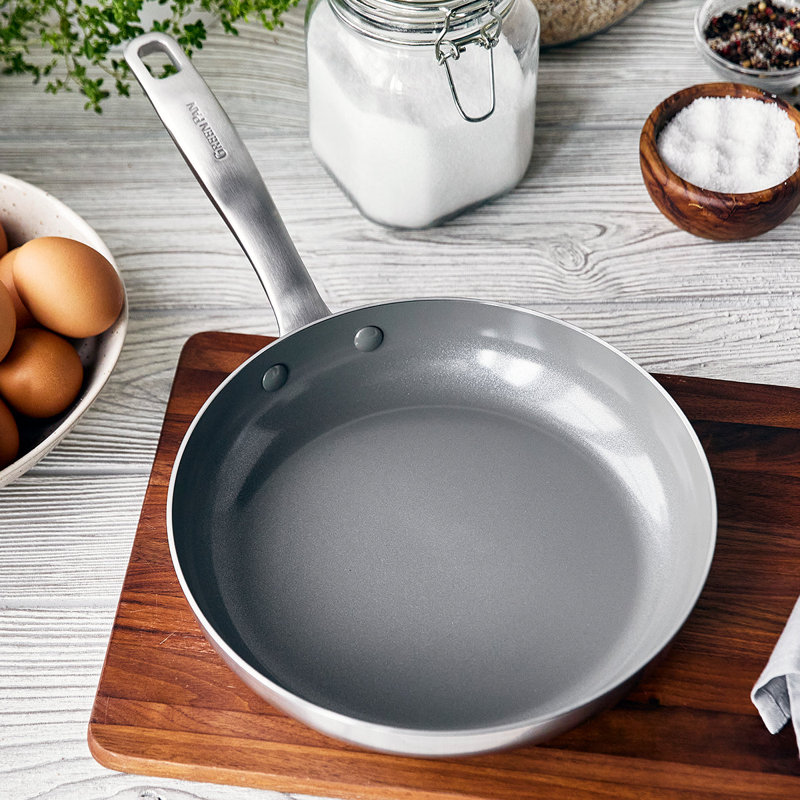 GreenPan Chatham Tri-Ply Stainless Steel Healthy Ceramic Nonstick 9.5" Frying Pan Skillet