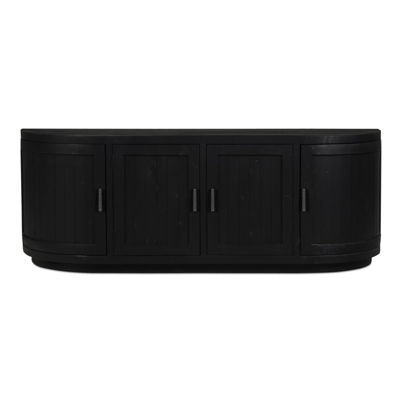 Rudi Solid Wood TV Stand, Black