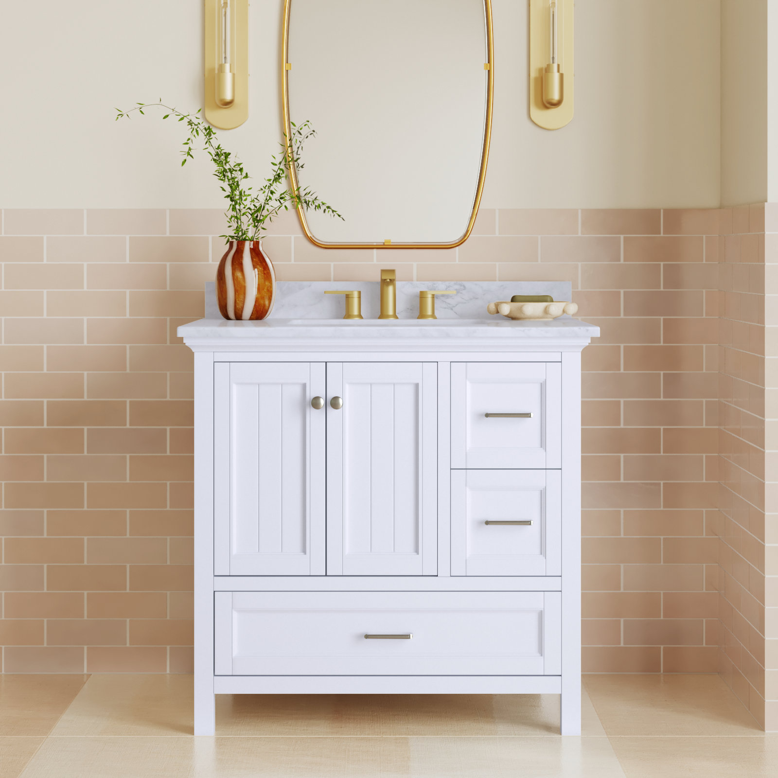 Maven 36'' Single Bathroom Vanity, White