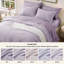 Ensemble d'édredon pour lit simple - ensemble de literie 5 pièces lavande pour lit toutes saisons, lit de style bohème contrastant dans un sac avec édredon, draps, taie d'oreiller et taie décorative-105522613-105522624