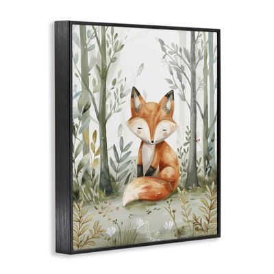  Giclée de renard des bois doux par LSR Design Studio