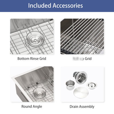 Évier de cuisine encastrable 33/19 à double cuve 50/50 en acier inoxydable de calibre 18, 9 pouces de profondeur, idéal pour empiler la vaisselle, livré avec égouttoir à panier 2 et grille à roulettes empilable