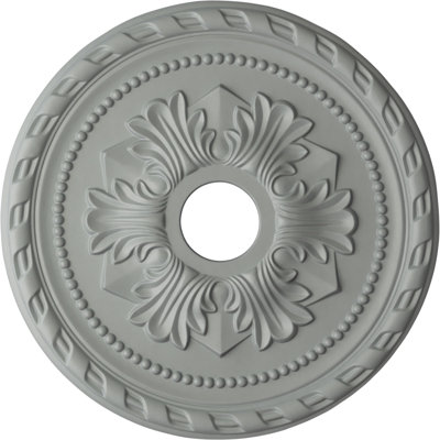 Médaillon de plafond Endurathane Palmetto, DE 20 7/8 po x P 3 5/8 po x P 1 5/8 po (convient aux auvents jusqu'à 5 po), apprêté en usine