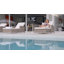 Chaise longue d'extérieur en aluminium Alyeska avec pompe à air, dossier inclinable réglable et coussins Sunbrella / oléfine-1201178263-1201178256