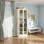 Armoire de rangement 72 po en acier avec 5 tablettes réglables et porte en verre