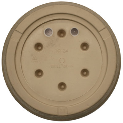Blough 24" x 24" x 20" Round Polyresin Outdoor Planter Pot - Beige - Set of 3