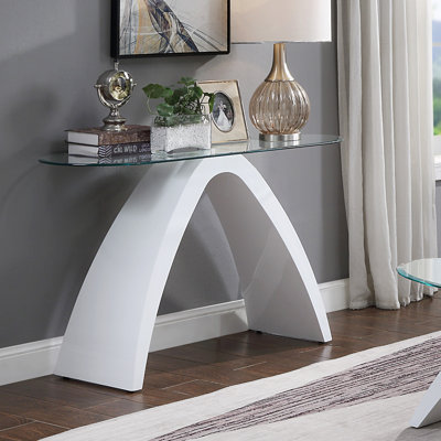 Hilry 47'' Glass Top Console Table