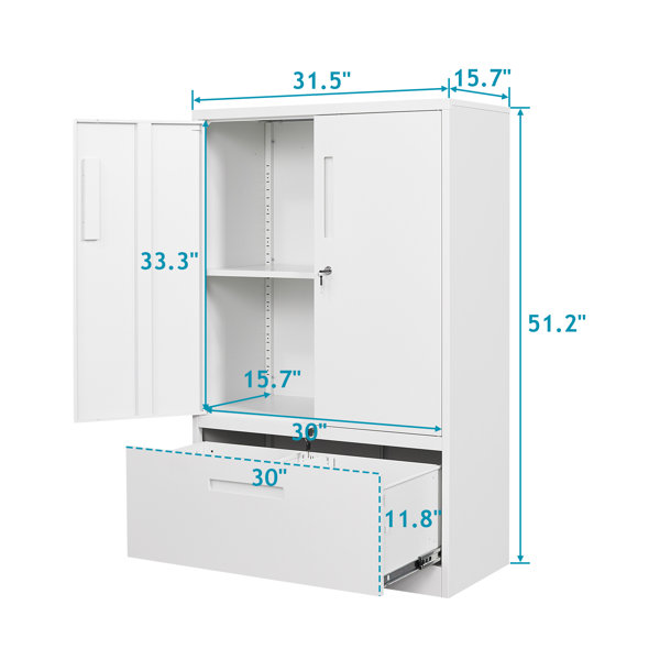 Latitude Run® 1 - Drawer Filing Storage Cabinet & Reviews