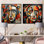 Pablo Picasso Cubism Portrait I - Portrait abstrait, ensemble de 2 reproductions d'art mural