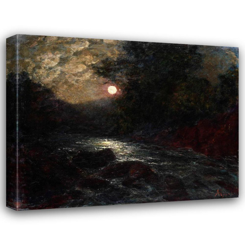"Night Marina" par Andrea Figari - Art sur toile tendue avec châssis, H 24 po x l 17 po
