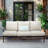 Nakishia 3-Person Steel Patio Sofa