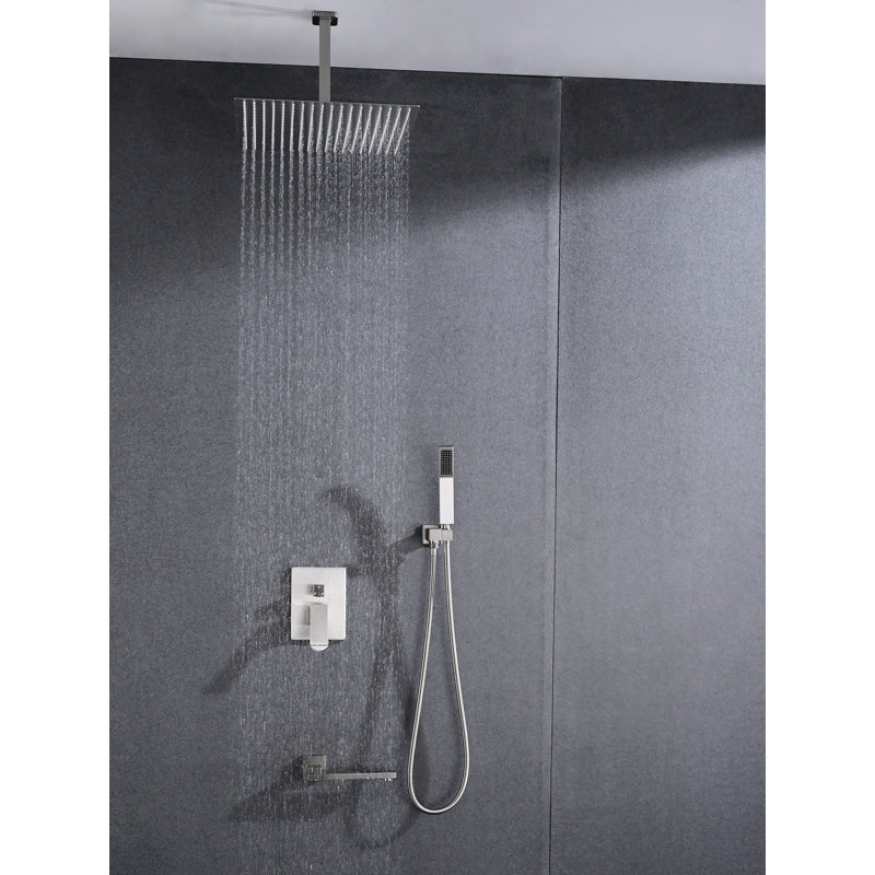 Thermostatic Complete Shower System, Brushed Nickel