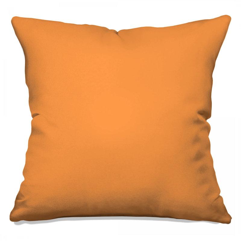 Solid Orange Background Double Sided Throw Pillows, 16 x 16 inches