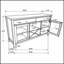 Rustic and Modern 2-Door Dining Sideboard with Spacious Storage, Perfect for Organized and Stylish Dining Rooms.