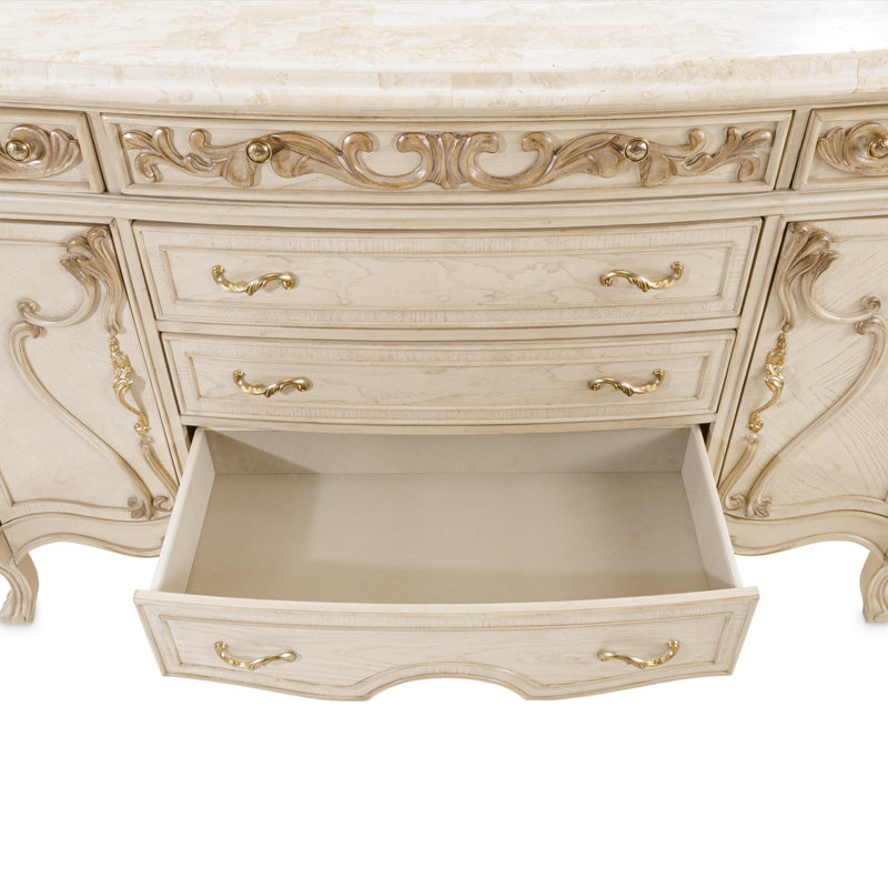 Platine De Royale 73.25'' W Solid Wood Sideboard