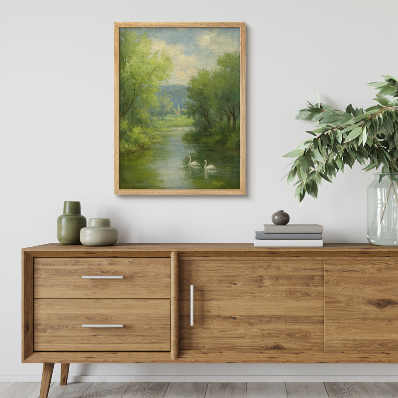 Reproduction de paysage encadrée pour la maison, 8 po x 10 po, Naturel, H 10 po x l 8 po