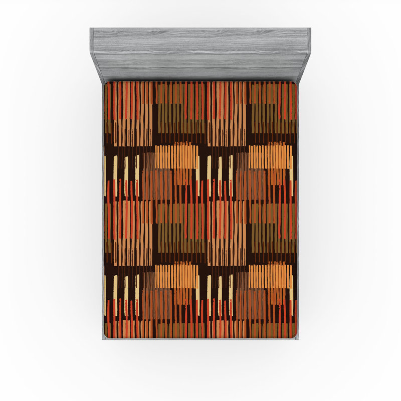 Drap-housse Ambesonne, paquet de 2, Drap-housse de taille très grand, Bois brun foncé / déclin