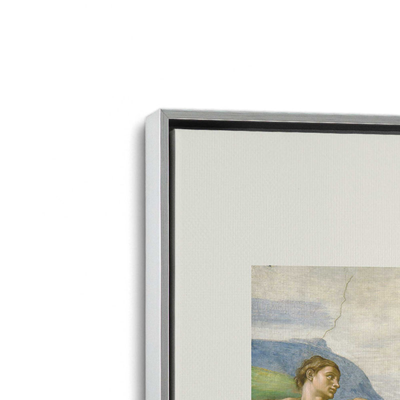 La création d'Adam par Michel-Ange v2, H 12,75 po x l 18,75 po, Chrome poli