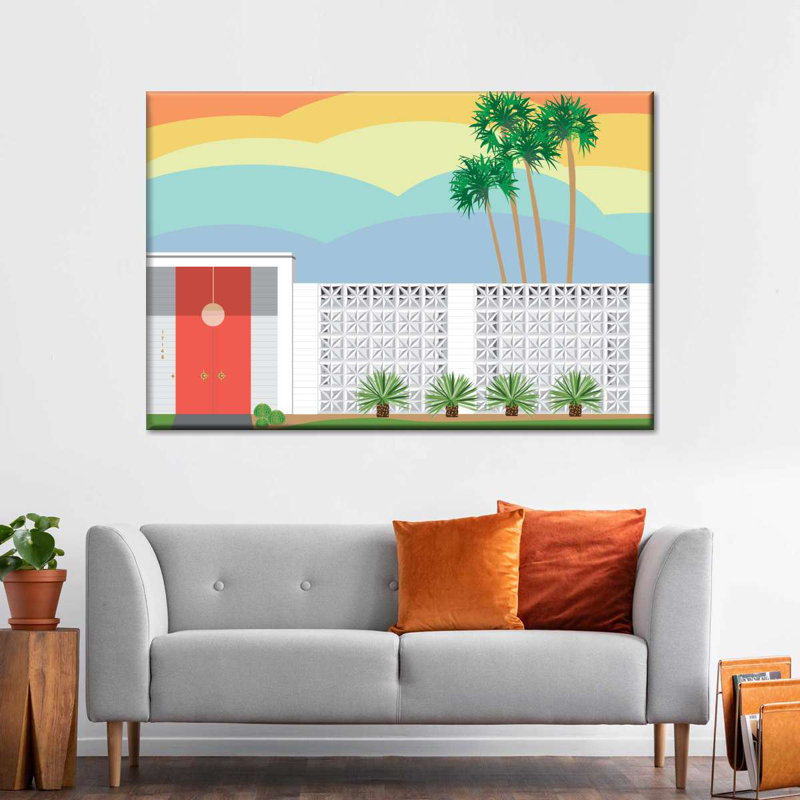 Palm Springs Sunset, reproduction sur toile, H 16 po x l 24 po x P 1,25 po