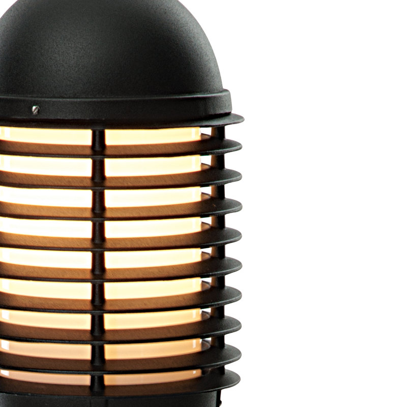 Hagen Bollards, 60W E27 GLS, Matte Black