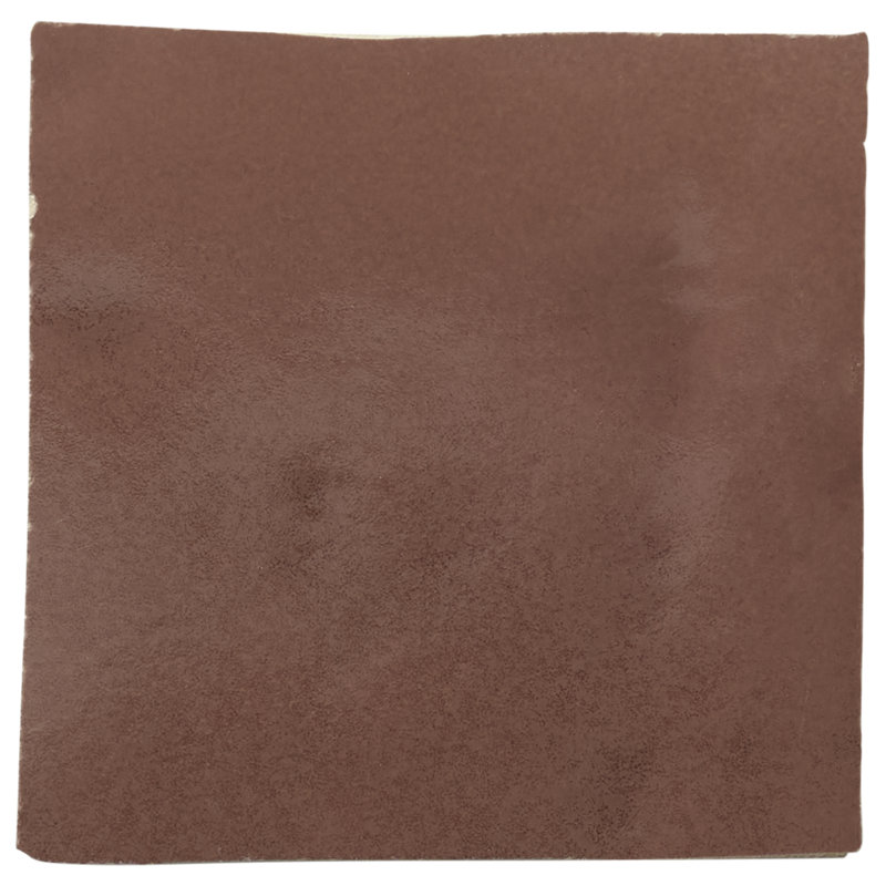Virello 4x4 Glossy Ceramic Wall Tile, Chestnut Brown