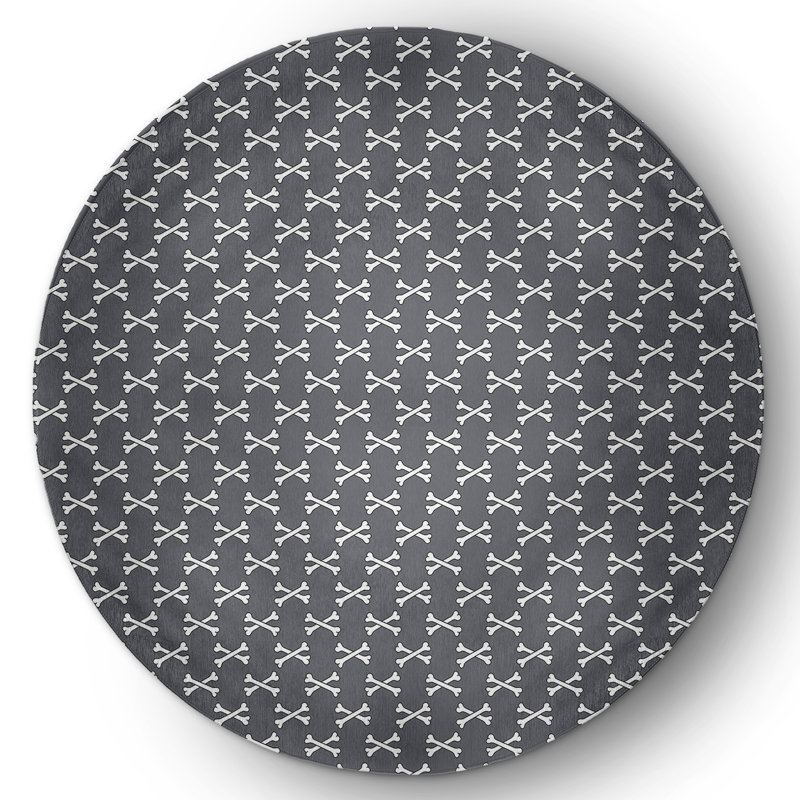 Denee Chenille Geometric Indoor Rug, Round 5'